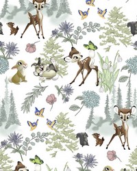 Bambi and Friends White by  Foust Textiles Inc 