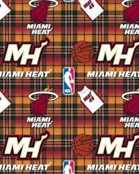 Miami Heat Fleece Plaid by   