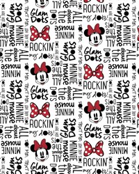 Minnie Mouse All About Dots White by  Foust Textiles Inc 