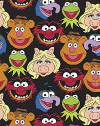Muppets Cast Black by  Foust Textiles Inc 