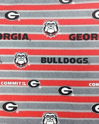 Georgia Bulldogs Cotton Print by   