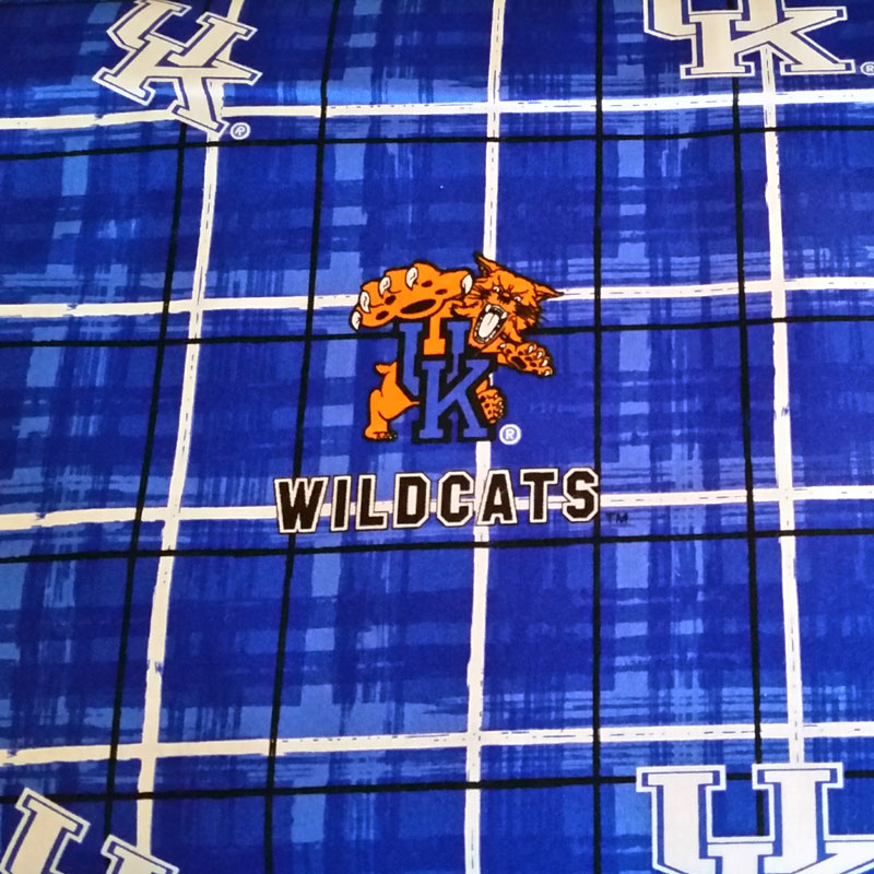 Foust Textiles Inc Kentucky Wildcats Plaid Cotton Print Fabric