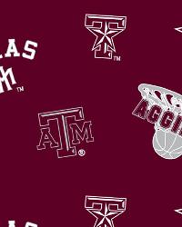 Texas AM Aggies Cotton Print - Red by   