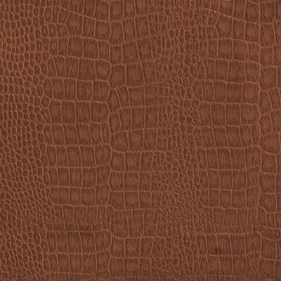Garrett Leather Mystique Croco Cedar Leather in Mystique Croco Brown Upholstery Enhanced  Blend Fire Rated Fabric Embossed Leather Italian Leather  Fabric