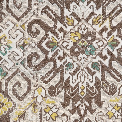 Gum Tree Barcelona Latte in new 2022 2nd batch Brown Polyester  Blend Fire Rated Fabric Ethnic and Global  Navajo Print   Fabric