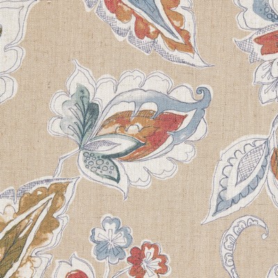 Gum Tree Gracie Toast in new 2022 2nd batch Beige Polyester  Blend Fire Rated Fabric Modern Floral  Fabric