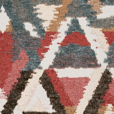 Gum Tree Josephine Brick in new2021 Red Polyester  Blend Fire Rated Fabric Contemporary Diamond  Navajo Print   Fabric