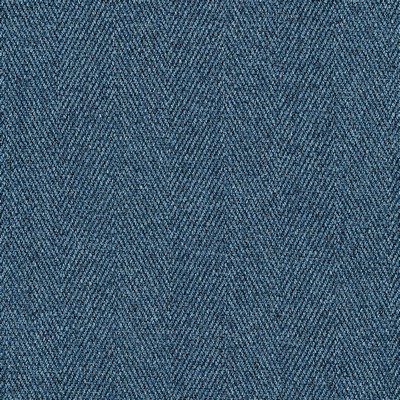 Gum Tree Knight Indigo in new2021 Blue Polyester  Blend Fire Rated Fabric Herringbone   Fabric