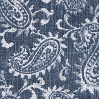 Gum Tree Paisley Park Navy in new2021 Fire Rated Fabric Modern Paisley  Fabric