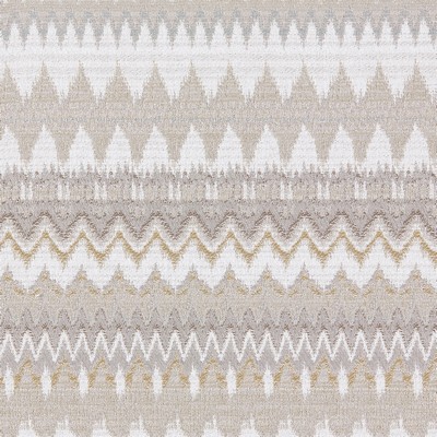 Gum Tree Sinatra Linen in new2021 Beige Polyester  Blend Fire Rated Fabric Zig Zag  Navajo Print   Fabric