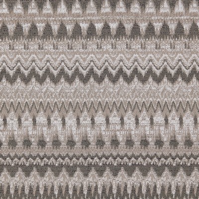 Gum Tree Sinatra Smoke in new2021 Grey Polyester  Blend Fire Rated Fabric Zig Zag  Navajo Print   Fabric