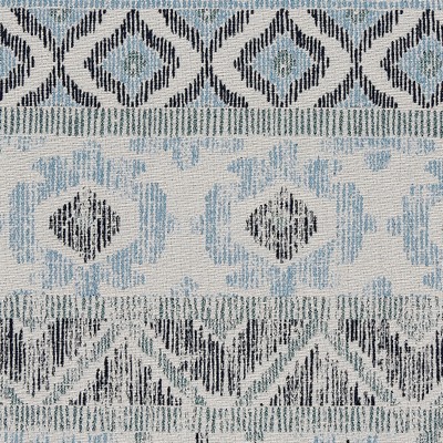 Gum Tree Tamerlin Pacific in new 2022 2nd batch Blue Rayon  Blend Fire Rated Fabric Navajo Print   Fabric