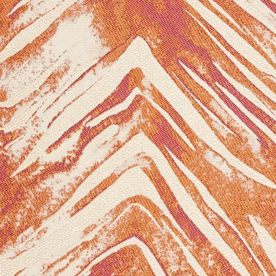 Gum Tree Xander Sunset in new 2022 2nd batch Orange Polyester  Blend Fire Rated Fabric Zig Zag   Fabric