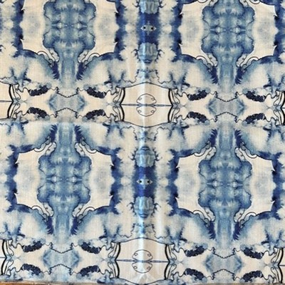 Hamilton Fabric Canton Blue in Feb 2022 Blue Cotton Fire Rated Fabric Abstract   Fabric