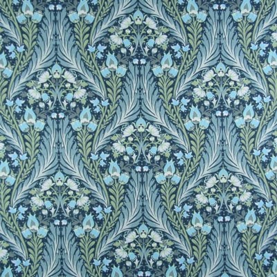 Hamilton Fabric Dellwood Blues in Feb 2022 Blue Cotton Floral Medallion  Medium Print Floral   Fabric