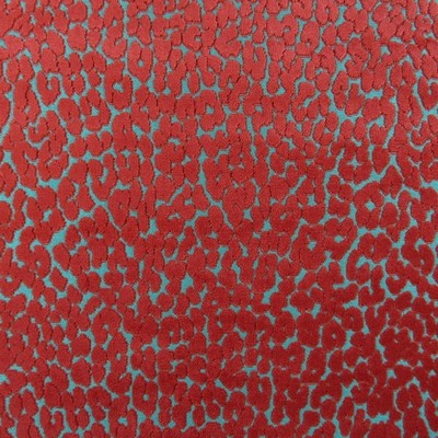 Hamilton Fabric Leo Pomegranate in Feb 2022 Red 53%  Blend Animal Print  Animal Print Velvet   Fabric