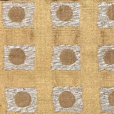Hamilton Fabric Domino Caramel jan 2024 Brown Viscose  Blend Squares  Cut Velvet  Contemporary Velvet  Fabric