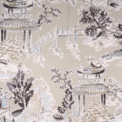 Hamilton Fabric Ming Stone in 2019 Grey Multipurpose Cotton Oriental  Oriental Toile   Fabric