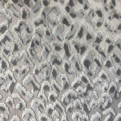 Hamilton Fabric Ocelot Ash in NoImage Grey Multipurpose Viscose  Blend Fire Rated Fabric Animal Print  Animal Print Velvet   Fabric