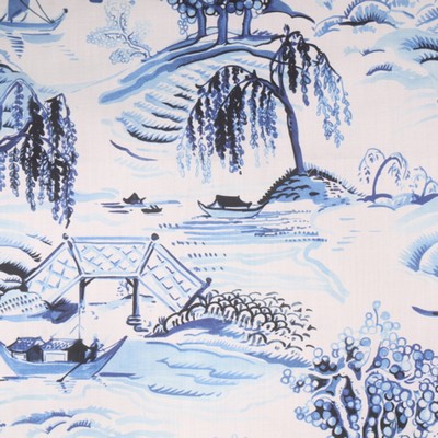 Hamilton Fabric Yama Lapis in 2019 Blue Oriental  Oriental Toile   Fabric
