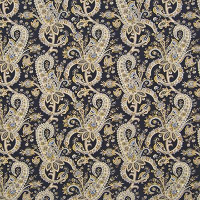 Kasmir Bagheera Twilight in Fresh Perspectives, Volume 3 Black Multipurpose Linen  Blend Fire Rated Fabric Classic Paisley   Fabric