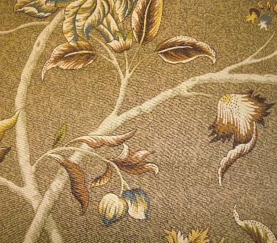 Kasmir Bedford Court Chestnut in Manor House, Volume 1 Brown Multipurpose Cotton Fire Rated Fabric Medium Print Floral   Fabric