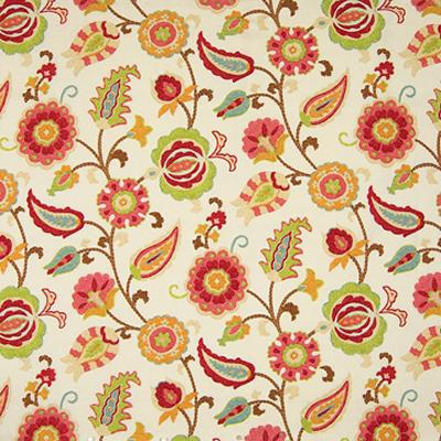 Kasmir Bel Fleur Punch in Fresh Perspectives, Volume 1 Orange Multipurpose Cotton Fire Rated Fabric Large Print Floral  Modern Floral  Fabric