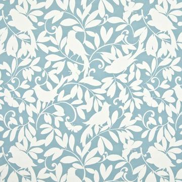Kasmir Birdland Horizon in New Attitudes, Volume 3 Blue Drapery-Upholstery Acrylic  Blend Fire Rated Fabric Birds and Feather  Leaves and Trees   Fabric