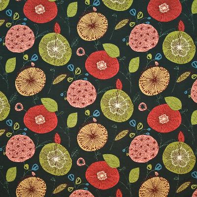 Kasmir Bisset Fireworks in Great Expectations Volume 1 Multi Drapery-Upholstery Cotton Fire Rated Fabric Line Drawn Flower   Fabric