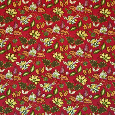 Kasmir Bluffview Park Chili in Great Expectations Volume 2 Red Drapery-Upholstery Cotton Fire Rated Fabric Large Print Floral   Fabric