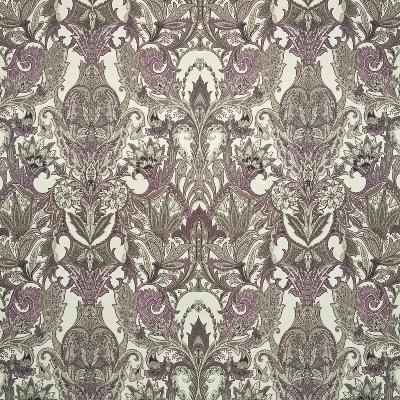 Kasmir Bowerman Paisley Violet in Palladium Purple Drapery-Upholstery Rayon  Blend Fire Rated Fabric Modern Paisley  Fabric