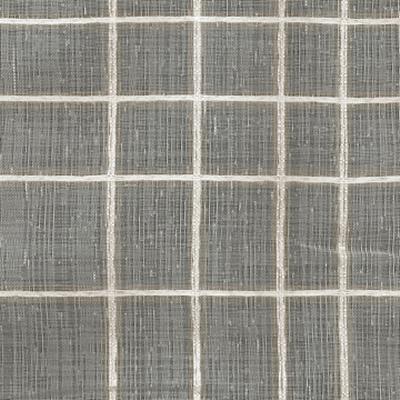Kasmir Boxer Sand in Window Dressing Beige Sheer Polyester Fire Rated Fabric Large Check  Check  NFPA 701 Flame Retardant  Checks and Striped Sheer   Fabric