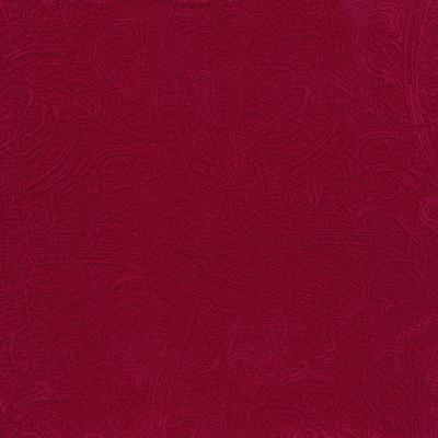Kasmir Bungalow Paisley Claret in Bungalow Red Drapery-Upholstery Polyester Classic Paisley  Patterned Velvet   Fabric