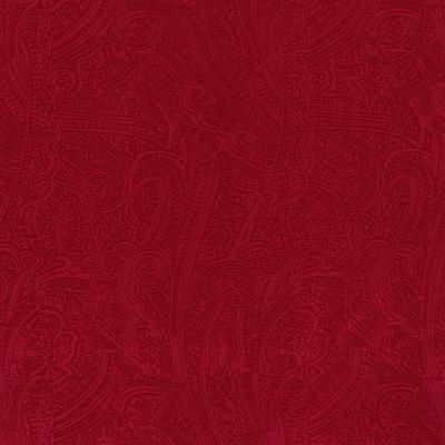 Kasmir Bungalow Paisley Firethorn in Bungalow Red Drapery-Upholstery Polyester Classic Paisley  Patterned Velvet   Fabric