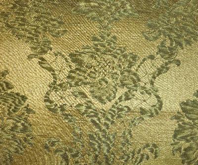 Kasmir Camden Court Kiwi in Camden Court Green Multipurpose Cotton  Blend Fire Rated Fabric Classic Damask   Fabric