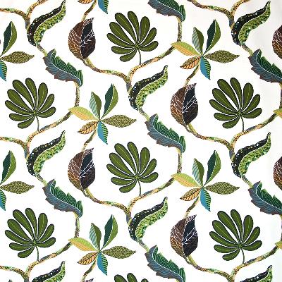 Kasmir Caspiana Fern in Great Expectations Volume 3 Green Drapery-Upholstery Organic  Blend Fire Rated Fabric Leaves and Trees   Fabric