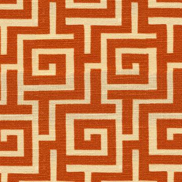 Kasmir Chin Chin Persimmon in Serendipity Orange Multipurpose Cotton Fire Rated Fabric Geometric   Fabric