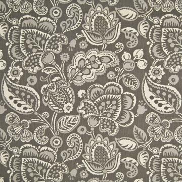 Kasmir Compo Elephant in New Attitudes, Volume 1 Grey Multipurpose Cotton Fire Rated Fabric Retro Floral   Fabric
