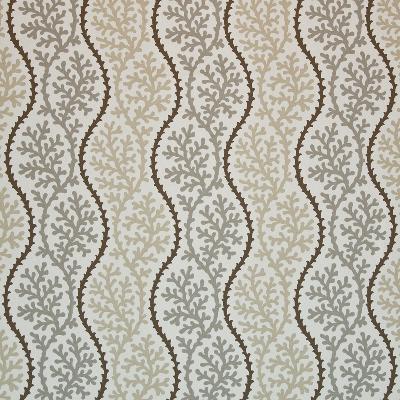 Kasmir Coral Beach Pebble in Great Expectations Volume 1 Grey Drapery-Upholstery Cotton Fire Rated Fabric Marine Life   Fabric
