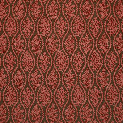 Kasmir Coral Splendor Clove in Great Expectations Volume 1 Red Drapery-Upholstery Cotton  Blend Fire Rated Fabric Marine Life   Fabric