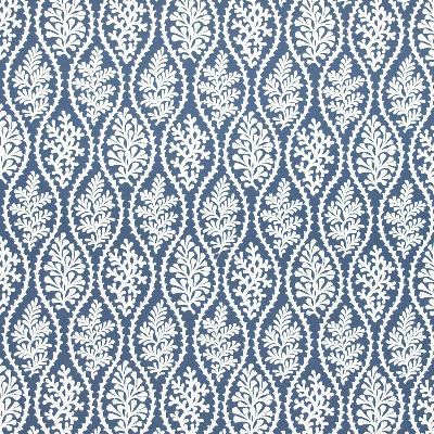 Kasmir Coral Splendor Navy in Great Expectations Volume 3 Blue Drapery-Upholstery Cotton  Blend Fire Rated Fabric Marine Life   Fabric