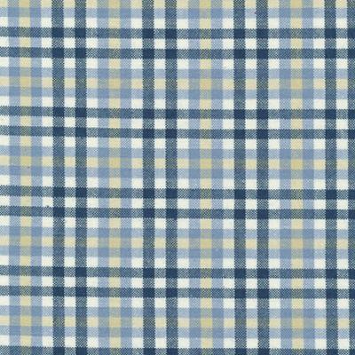 Kasmir County Fair Azure in Promenade Blue Multipurpose Cotton Fire Rated Fabric Small Scale Plaid  Plaid and Tartan  Fabric