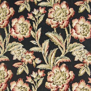 Kasmir Degolyer Gardens Onyx in Favorite Things, Volume 1 Black Tapestry Cotton  Blend Fire Rated Fabric Large Print Floral   Fabric