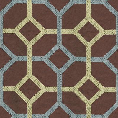 Kasmir Delphi Trellis Cocoa in Great Expectations Volume 3 Brown Drapery-Upholstery Rayon  Blend Geometric  Faux Silk Print   Fabric