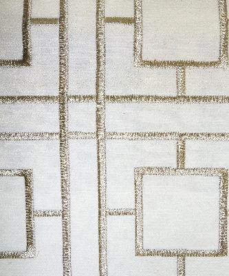 Kasmir Dynasty Fret Parchment in Manor House, Volume 1 Beige Multipurpose Cotton  Blend Fire Rated Fabric Geometric   Fabric