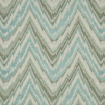 Kasmir Elevation Glacier in New Attitudes, Volume 3 Blue Drapery-Upholstery Polyester Fire Rated Fabric Faux Silk Print  Zig Zag   Fabric
