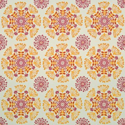 Kasmir Floral Burst Tiger Lily in Great Expectations Volume 2 Yellow Drapery-Upholstery Polyester  Blend Fire Rated Fabric Floral Medallion   Fabric