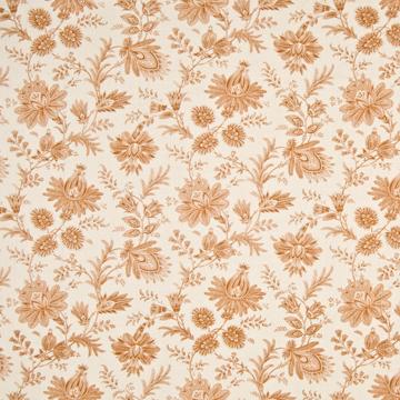Kasmir Graveur Persimmon in Serendipity Orange Multipurpose Linen  Blend Fire Rated Fabric Medium Print Floral  Floral Linen   Fabric