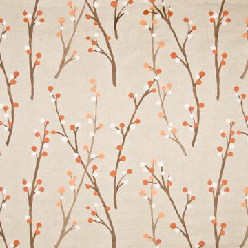 Kasmir Hidcote Saffron in New Attitudes, Volume 2 Orange Drapery-Upholstery Cotton Leaves and Trees   Fabric