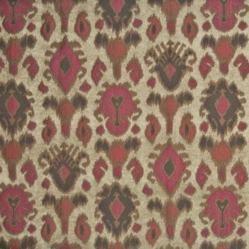 Kasmir High Chaparral Canyon in Favorite Things, Volume 1 Red Multipurpose Polyester  Blend Fire Rated Fabric Ikat  Fabric